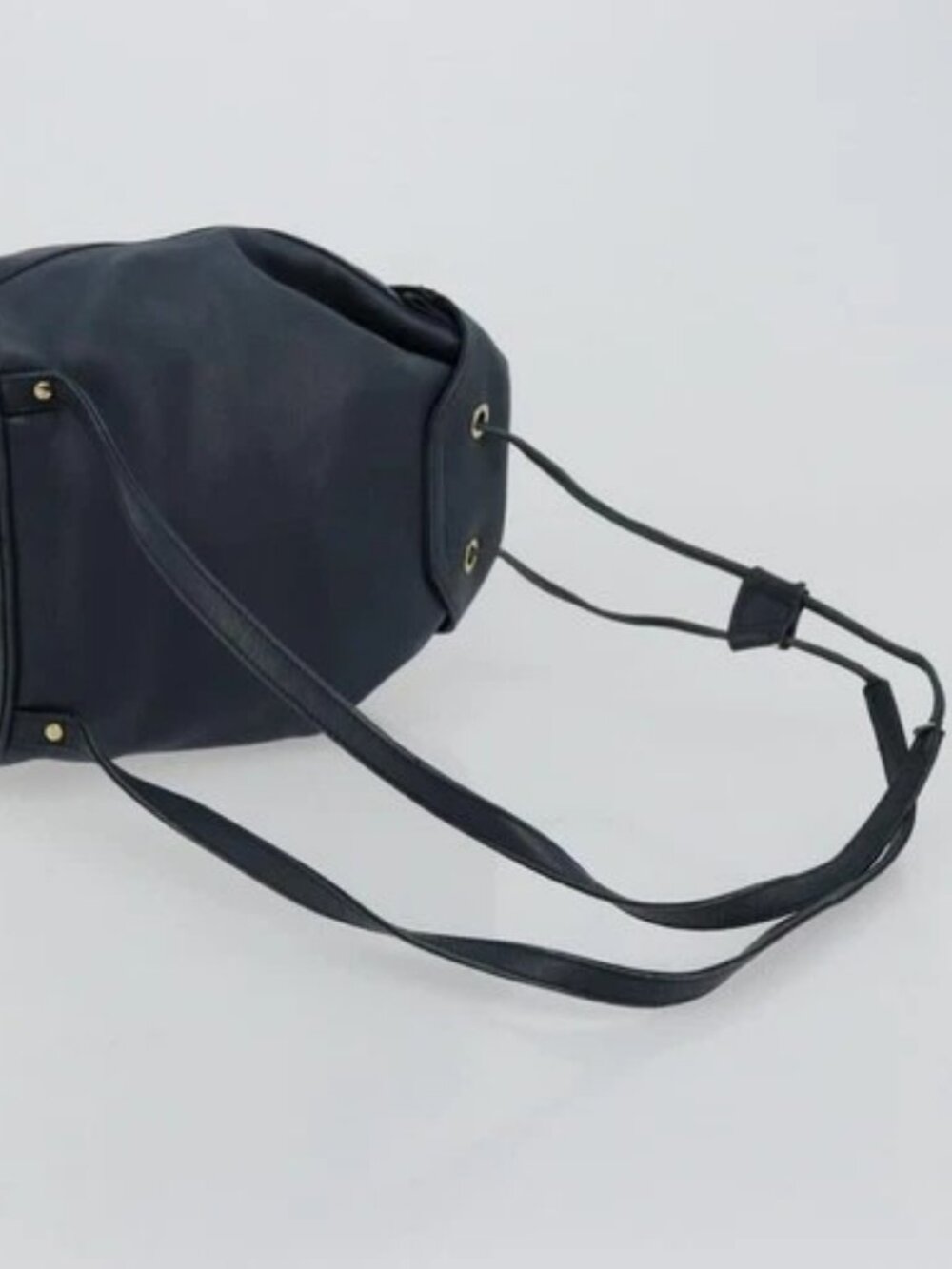 Christian Dior Backpack Leather Gold Blue Auth ka4344 - Picture 6 of 16
